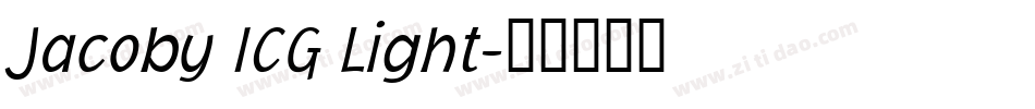 Jacoby ICG Light字体转换